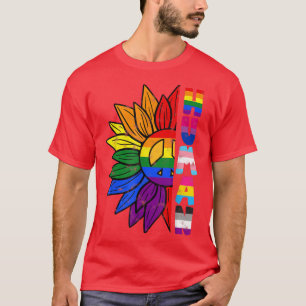 T-shirt GAY PRIDE LGBTQ HUMAN Ally Equality Bi Biseual Tra