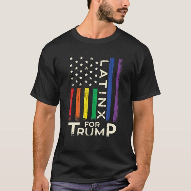T-shirt GAY PRIDE LGBTQ LatinX pour les élections de Trump (Devant)
