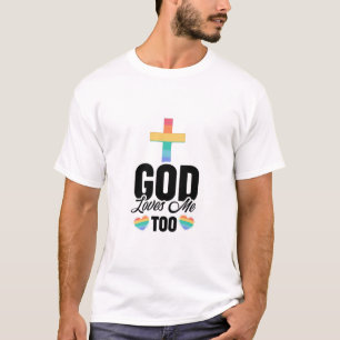 T-shirt gay pride LGBTQ Religieux Christian Jésus Cadeau