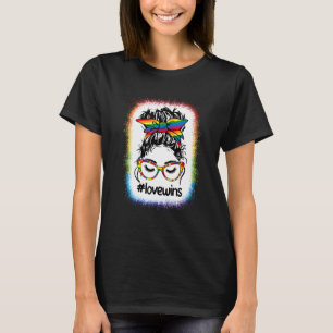 T-shirt Gay pride Messy Bun Rainbow Loin gagne LGBT LGBTQ 