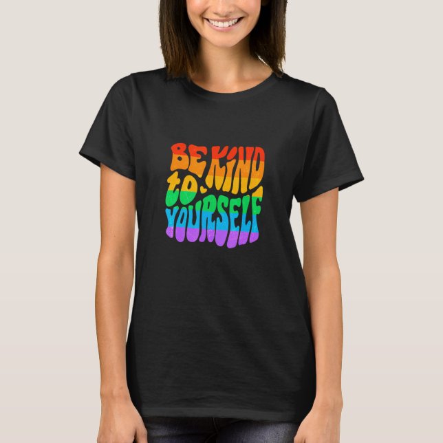 T-shirt Gay Pride Parade LGBTQ+ Rainbow Flag Body Positivi (Devant)