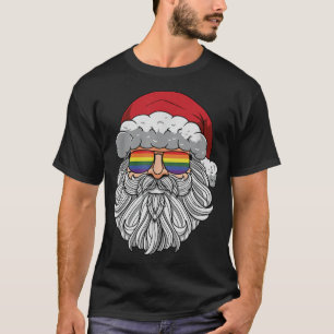 T-shirt Gay pride Père Noël Lunettes de soleil Pajama de N