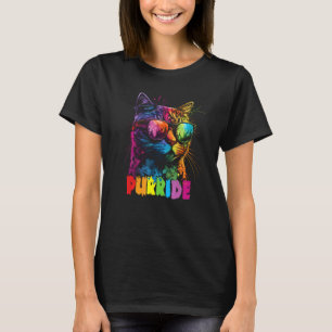 T-shirt Gay Pride Purride Chat LGBT Pride Mois de l'Égali