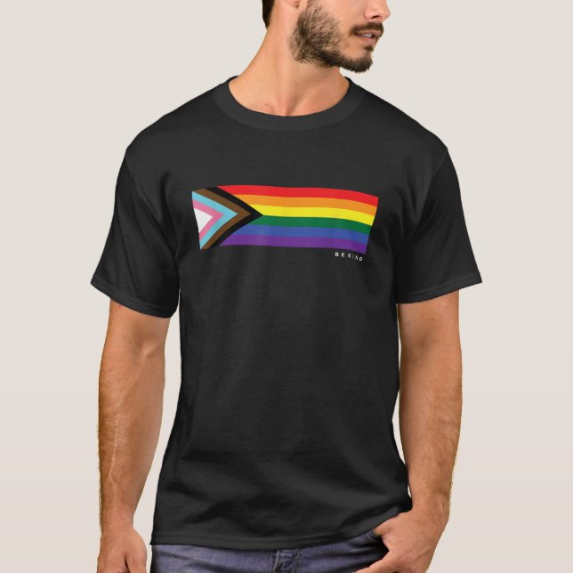 T-shirt Gay pride Rainbow Drapeau Peinture T Chemise LGBT  (Devant)