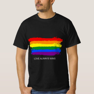 T-shirt Gay pride Rainbow Equality Love Wins Retro Stripe