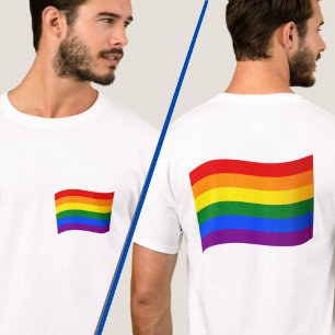 T-shirt Gay pride Rainbow Flag LGBTQ LGBT avant/arrière Im