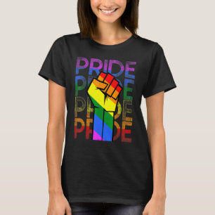 T-shirt Gay pride Résiste Poing Arc-en-ciel Drapeau Lgbtq