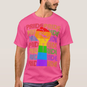 T-shirt Gay pride Résiste Poing Arc-en-ciel LGBT Lesbienne