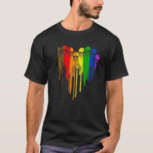 T-shirt Gay pride Skull Philadelphia Heart Lgbt Support