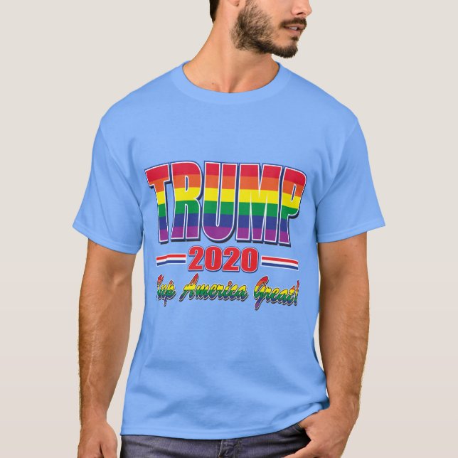 T-shirt Gay pride Trump 2020 (Devant)