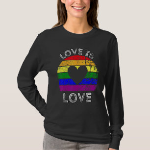 T-shirt Gay pride Vintage arc-en-ciel Lgbt L'amour est amo