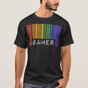 T-shirt Gay Queer Barcode Pride Gamer Jeux Vidéo Estheti