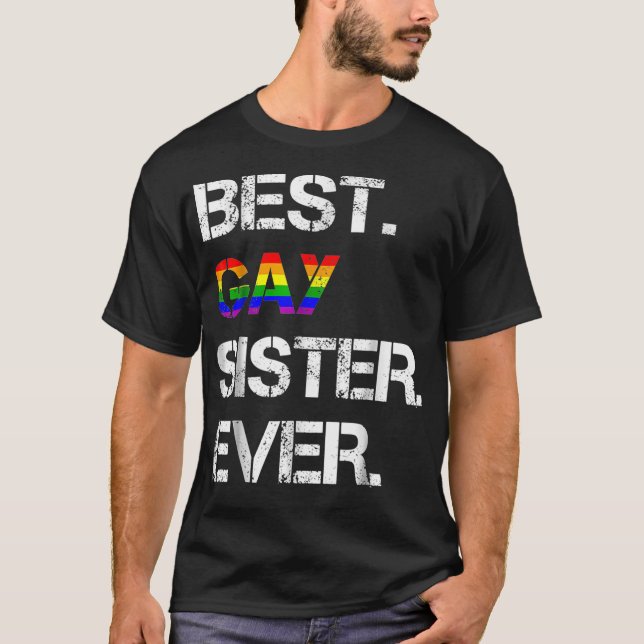 T-shirt Gay Soeur LGBTQ Soeur Lesbienne Cadeau (Devant)