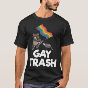 T-shirt Gay Trash drôle Amoureux des animaux Animal Raccoo