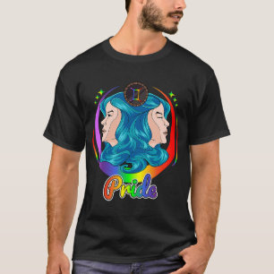 T-shirt Gay Zodiaque LGBTQ Signe Zodiaque Gémeaux Fierté A