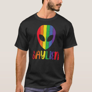 T-shirt Gaylien Rainbow Alien Ufo Lgbtq Pride Mois