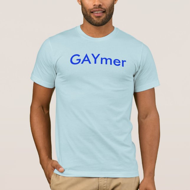 T-shirt GAYmer bleu clair (Devant)