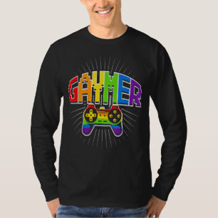 T-shirt Gaymer Gamer Gay pride Lgbt Rainbow Drapeau Vidéo 