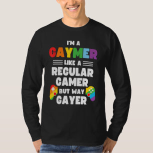 T-shirt Gaymer Gay Gamer Lgbt Pride contrôleur arc-en-ciel