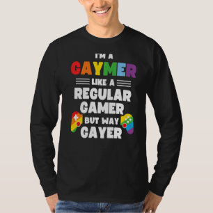 T-shirt Gaymer Gay Gamer Lgbt Pride contrôleur arc-en-ciel