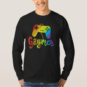 T-shirt Gaymer Gay Gamer Lgbt Pride Rainbow Parade March L