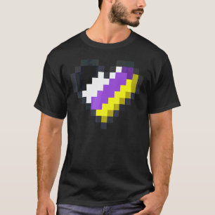 T-shirt Gaymer Lgbt Retro Pride Non binaire Gamer Pixel He
