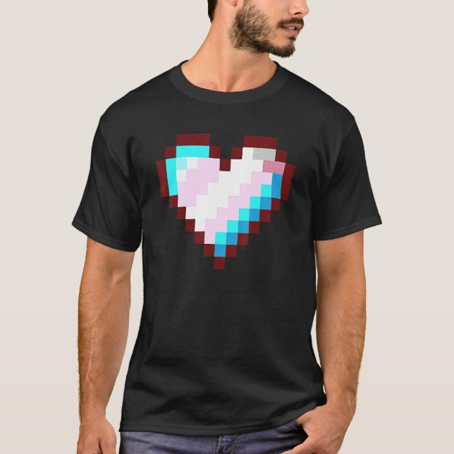 T-shirt Gaymer Lgbt Retro Pride Transgenre Gamer Pixel H (Devant)