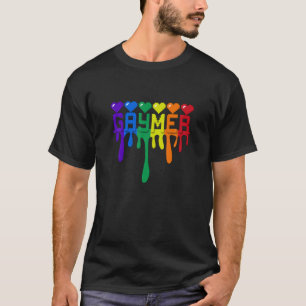 T-shirt Gaymer LGBTQ Pride Gamer Jeux Vidéo Gay Arc-en-cie