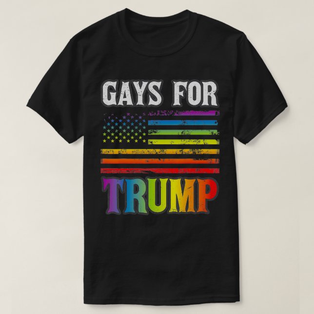 T-shirt Gays For Trump LGBT Pride Gay Rainbow Flag Vote Re (Design devant)