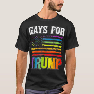 T-shirt Gays For Trump LGBT Pride Gay Rainbow Flag Vote Re