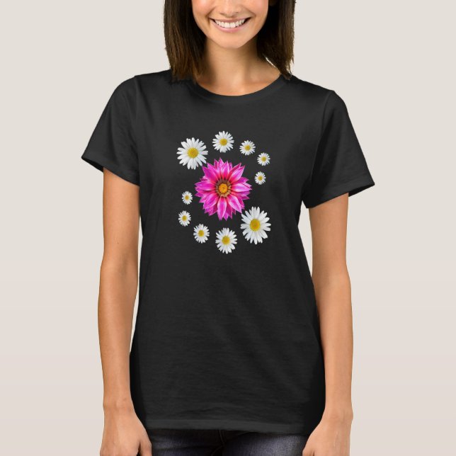 T-shirt Gazania Daisy Motif Floral Gazania Daisy Blossom (Devant)