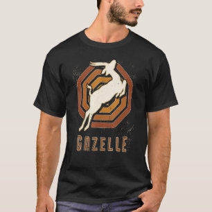 T-shirt Gazelle Vintage Rétro Classique Amour Animal