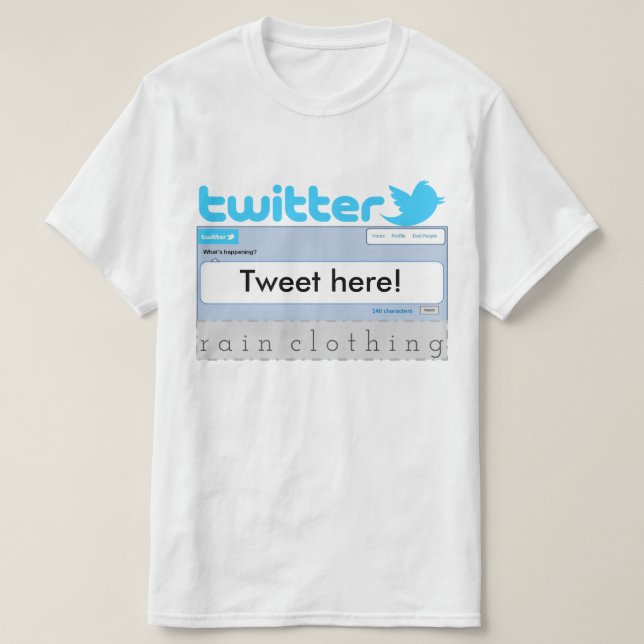 T-shirt Gazouillent votre propre chemise ! (Design devant)