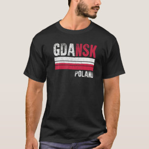 T-shirt Gdansk Pologne Drapeau Polonais Hommes Femmes Enfa