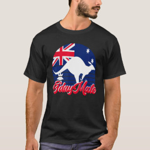 T-shirt Gday Mate Kangaroo Aussie Animal Australie Drapeau