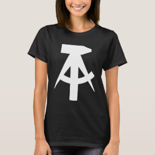 T-shirt GDR Marteau de drapeau et idée de boussole
