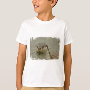 T-shirt géant de la jeunesse de loutre de rivièr