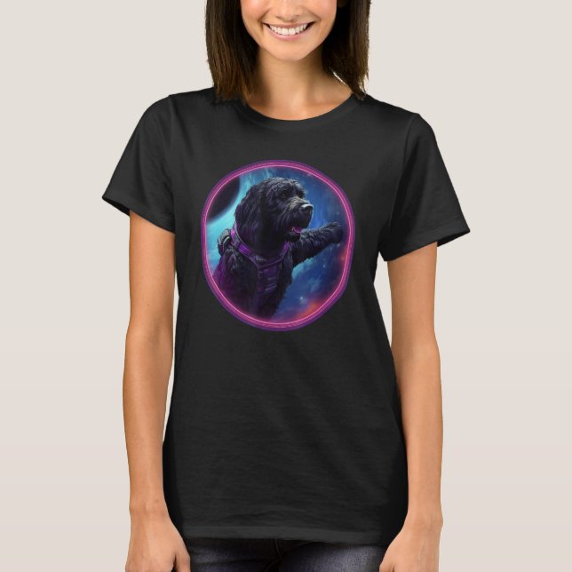 T-shirt Géant de l'espace Schnauzer Chien Maman Papa Schna (Devant)