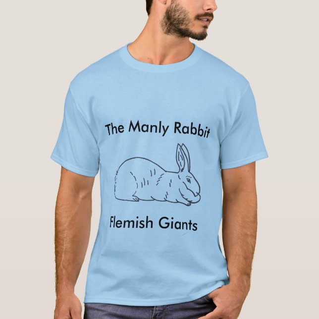 T-shirt géant flamand du lapin des hommes (Devant)