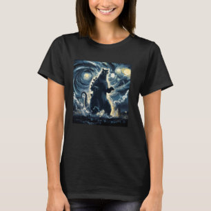 T-shirt Géant Kaiju Monstre catzilla chat art japonais Sta