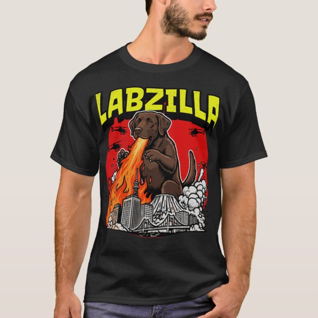 T-shirt Géant Labo Chocolat Monstre Ville Rampage (Devant)