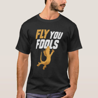 T-shirt Gecko à crête Voler Vous Fous Lézard à cils Herpet
