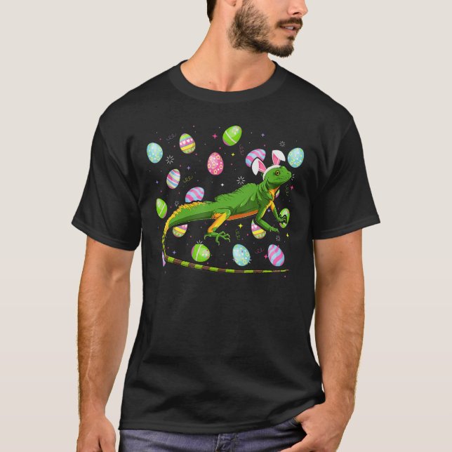 T-shirt Gecko Bunny Oeuf de Pâques Drôle Gecko Dimanche de (Devant)