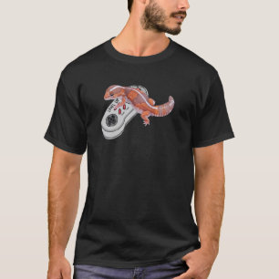 T-shirt Gecko Jouer Vidéo Jeu Fat-tail