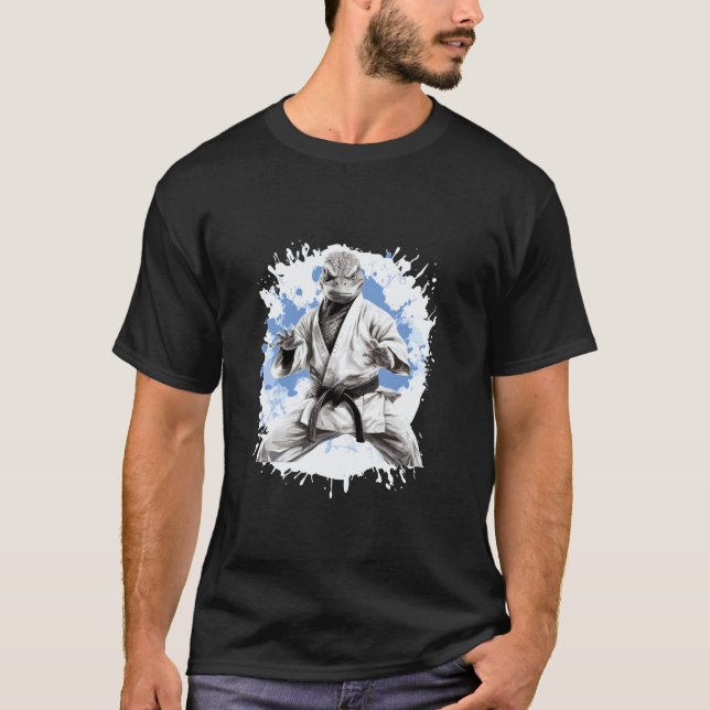 T-shirt Gecko Karaté Combattant Animal Judo (Devant)