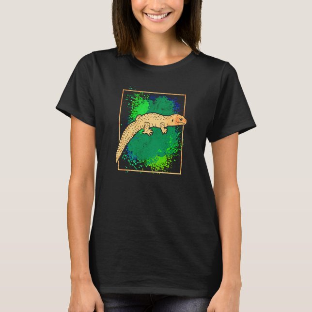 T-shirt Gecko Lizard Reptile Animal Colorful (Devant)