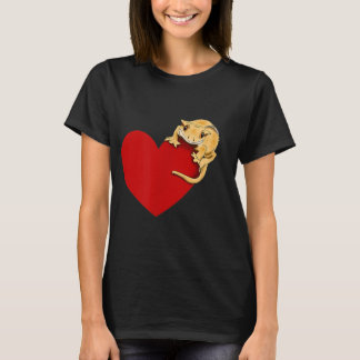 T-shirt Gecko Love Crested Gecko Lover Gecko Heart Cute Cr