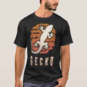 T-shirt Gecko Vintage Retro Classic Animal Sunset