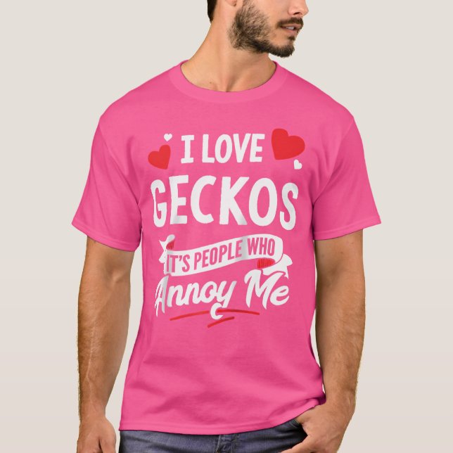 T-shirt Geckos I Love Geckos Baseball (Devant)