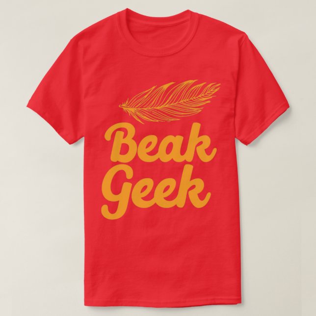 T-shirt Geek à bec avec plume (Design devant)